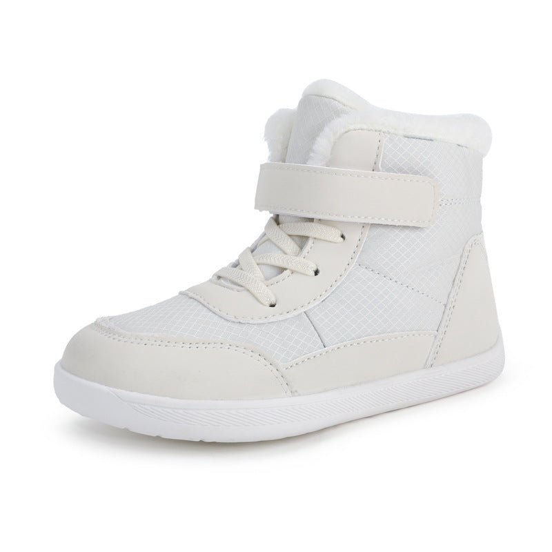 Haut-top pour les enfants avec velours épais large orteil coton rembourré Chaussures en plein air Garder la neige chaude
