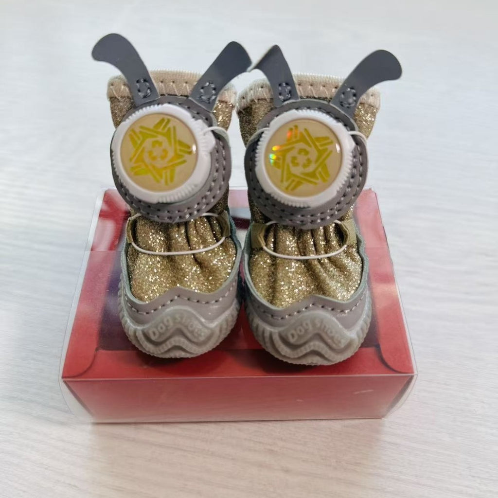 Chaussures pour animaux de compagnie, tissu Mesh, bouton rotatif, petits chiens