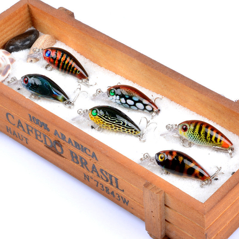 Micro-objet 4.5CM Lent bruit en plastique faux bait basse et mandarin poisson dur
