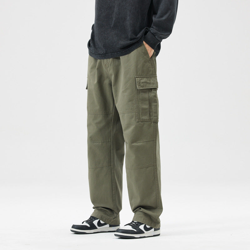 Hommes Relaxed-fit Straight-leg Pantalons Casual