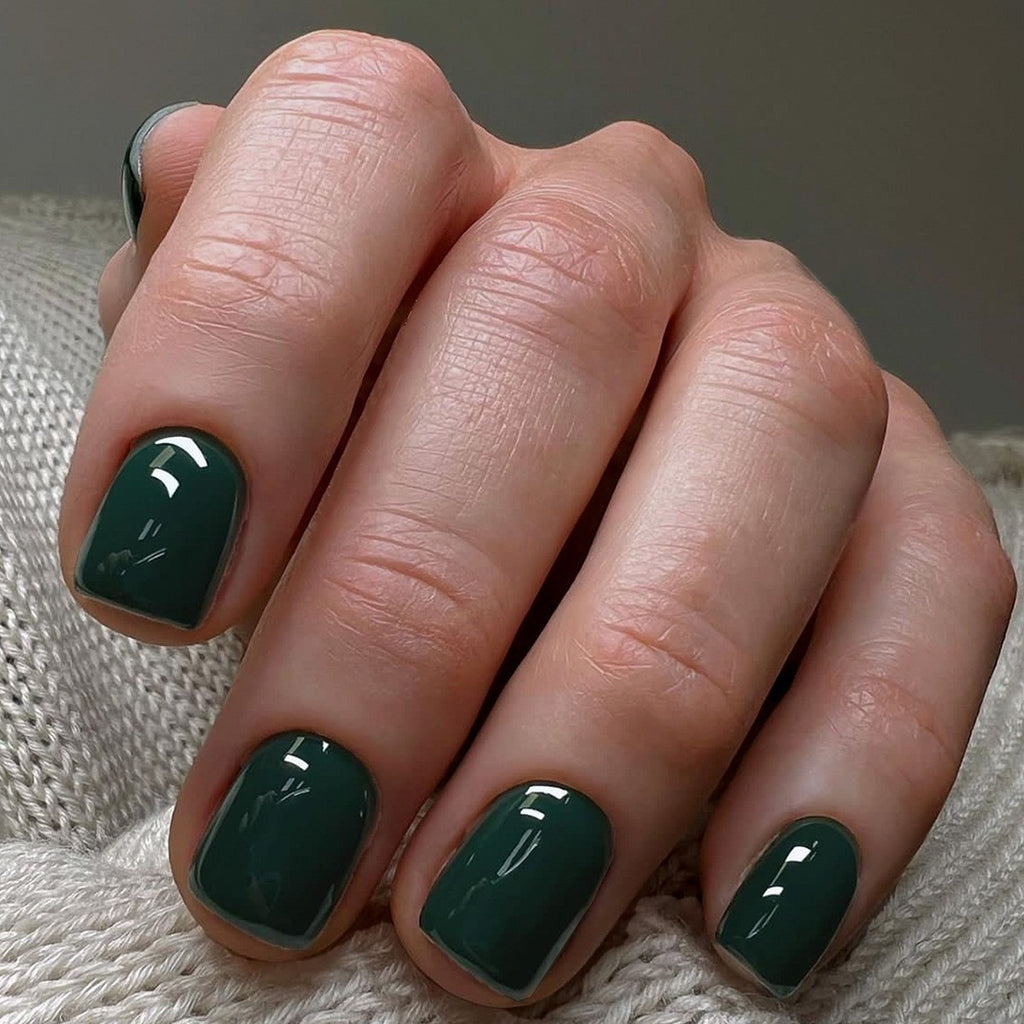 Solide-couleur Short-style Hand made Wearable Nails