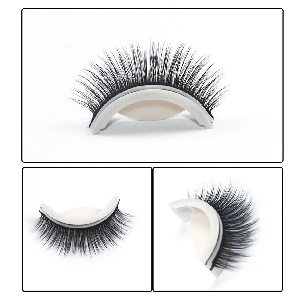 1 paire autocollant cils réutilisables 3D faux cils facile à porter et supprimer Curly Stic