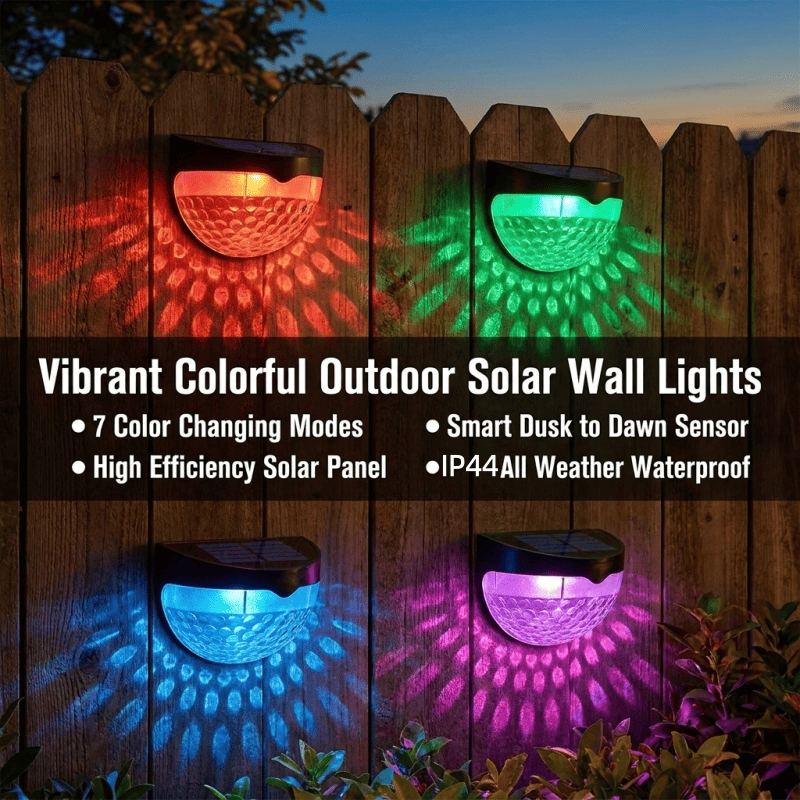 12 lumières de clôture solaire PCS RGB