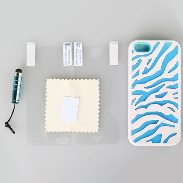 Étui de téléphone cellulaire Zebra avec stylo Stylus
