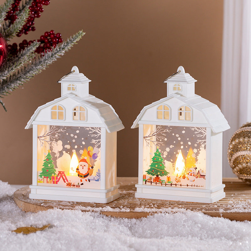 Décorations de Noël Rétro Satchel Night Light Ornements de Noël Arbre suspendu Vent