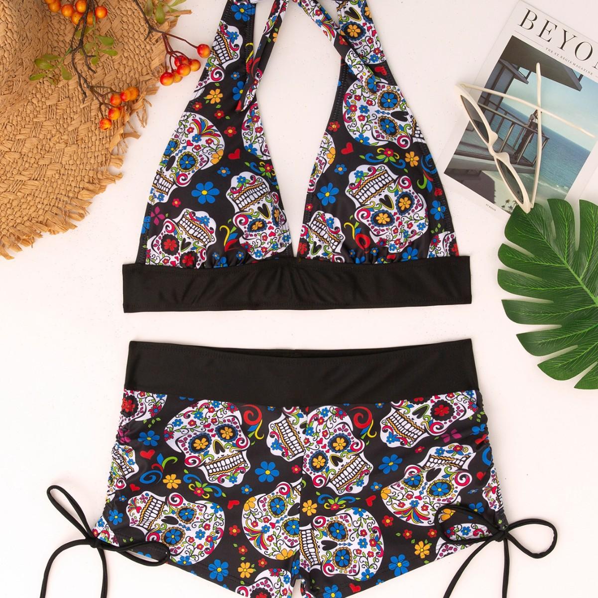 Été Arrivée Habillement bikini deux pièces style Halter