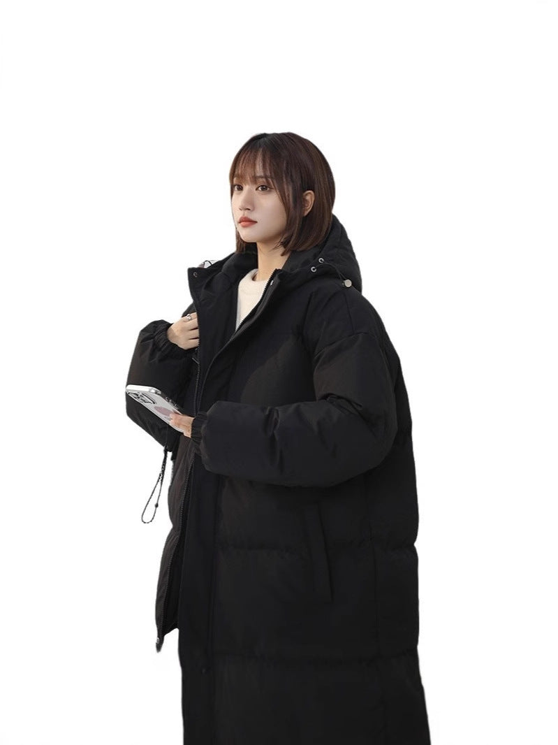 Manteau de coton polyvalent de couleur unie et souple pour femmes