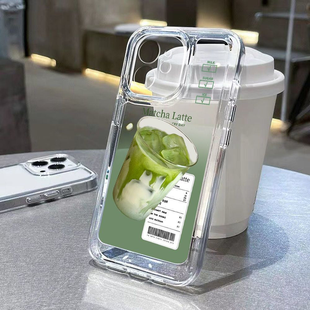 Cas de téléphone transparent à couverture complète de sens avancé