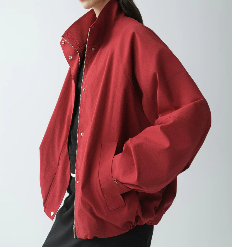 Support Collar Workwear Red Jacket