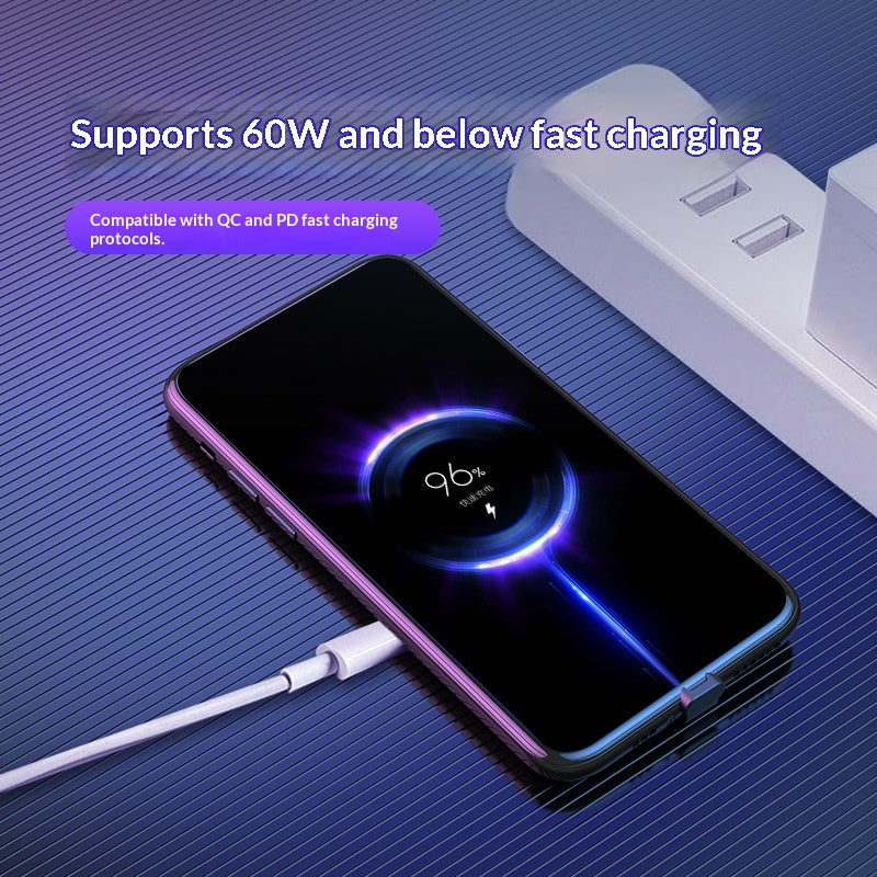 Câble de recharge plat flexible avec connecteur à bent pour tablettes