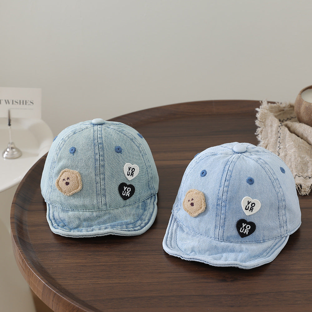 Ours cartoon enfant d'été Noir et blanc Applique soft-top Confortable Garçons' A