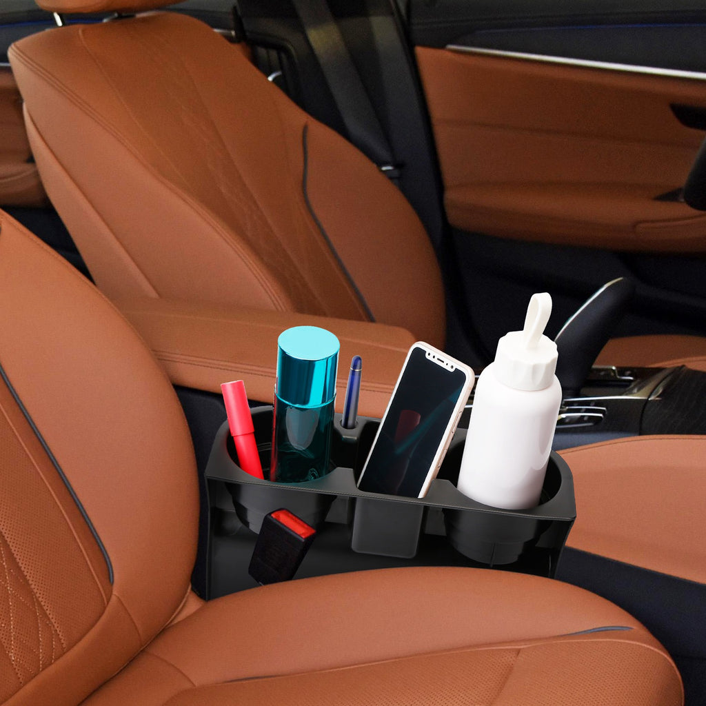 1Pc Car Seam Cup Holder Seat Gap Wedge Drink Storage Organizer Console Side Pocket Mount S