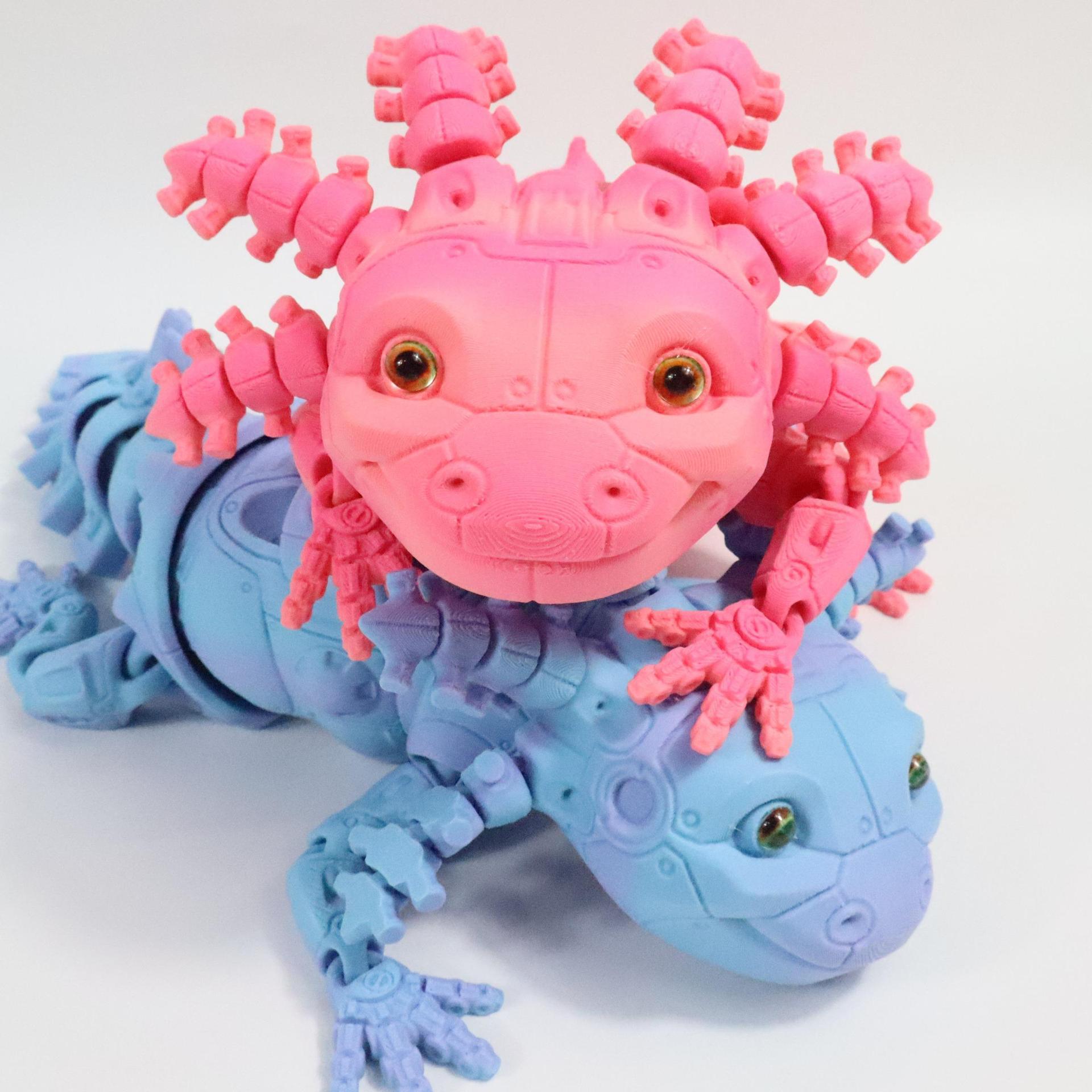 Salamandre mécanique imprimée en 3D Une figurine décorative mobile
