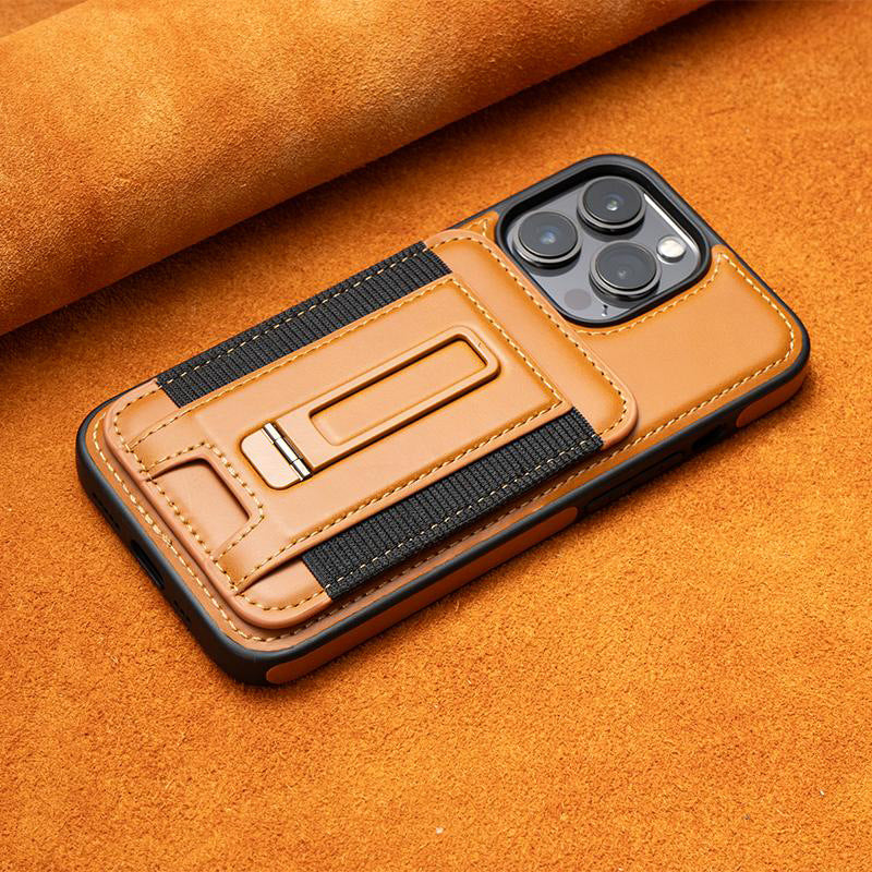Boîtier en cuir pour téléphone portable résistant à la chute