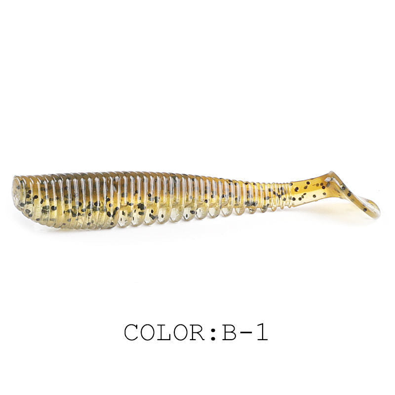 Lure d'eau douce Soft Bait T Tail Crochet de plomb