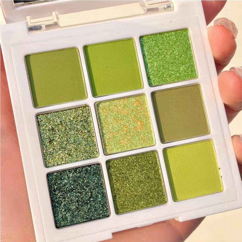 9 couleurs Palette de paupière verte
