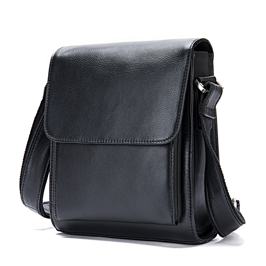 Véritable cuir homme Mode épaule Selle en cuir Crossbody Casual Messenger Bag