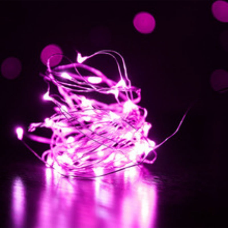 Fil de cuivre led Petite couleur Atmosphère Lumière Bande de lumière Chaîne Perles de lumière Arbre décoré