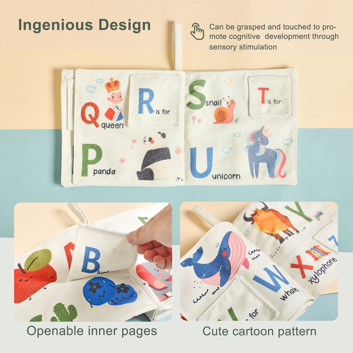 Baby English Alphabet Early Education Toy Book