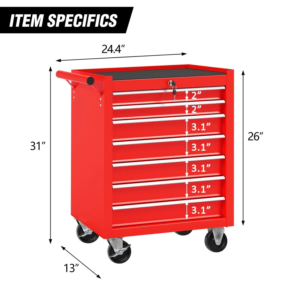 7 Armoire à outils de tiroirs