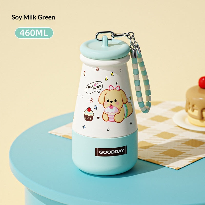 Bouteille d'eau mignonne en acier inoxydable 316 avec poignée