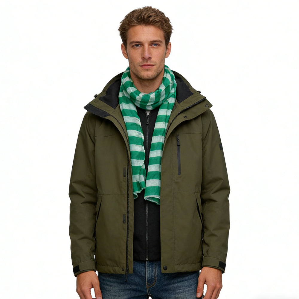 2pcs double ton Lime imprimé écharpe pour les femmes hommes