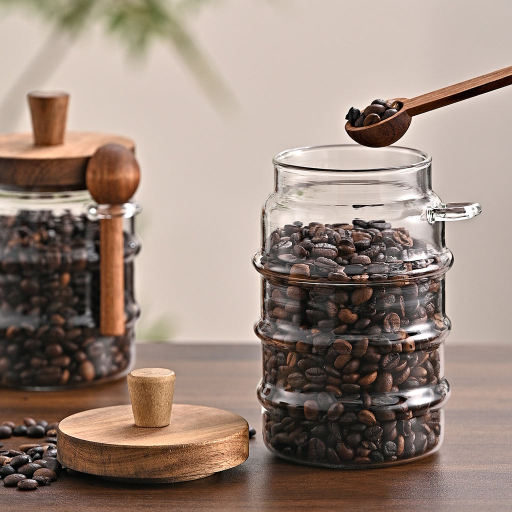 1 Pcs 18,5 Pots de café en verre OZ avec cuillères