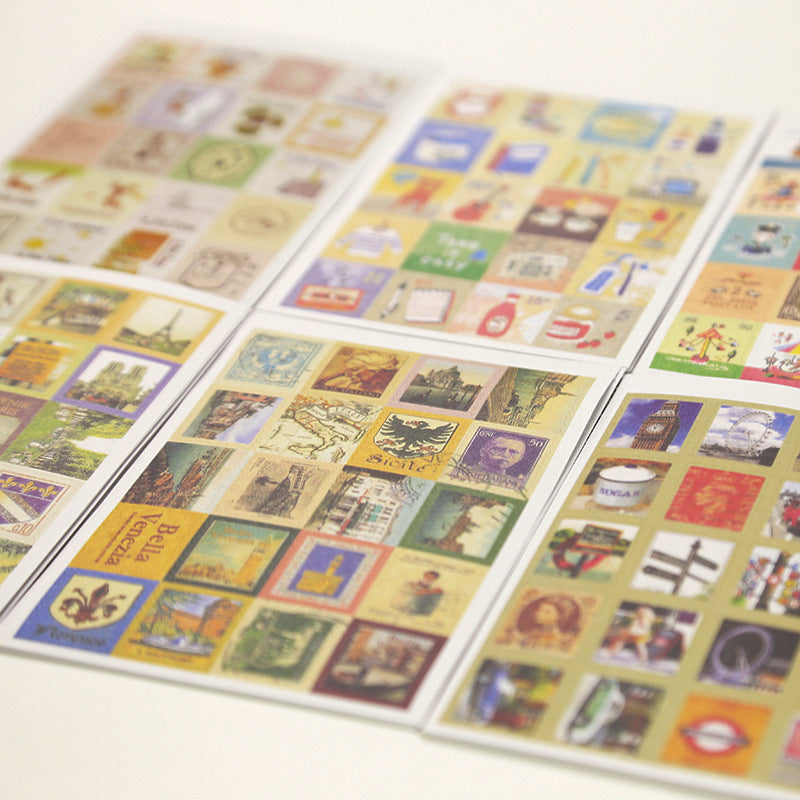 Stickers Stamp Paris Hand-painted Paris