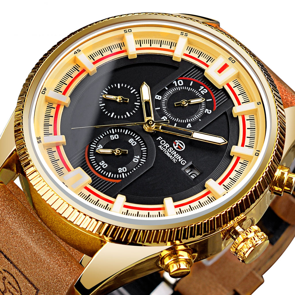 30 M Calendrier de la semaine homme étanche Montre mécanique automatique