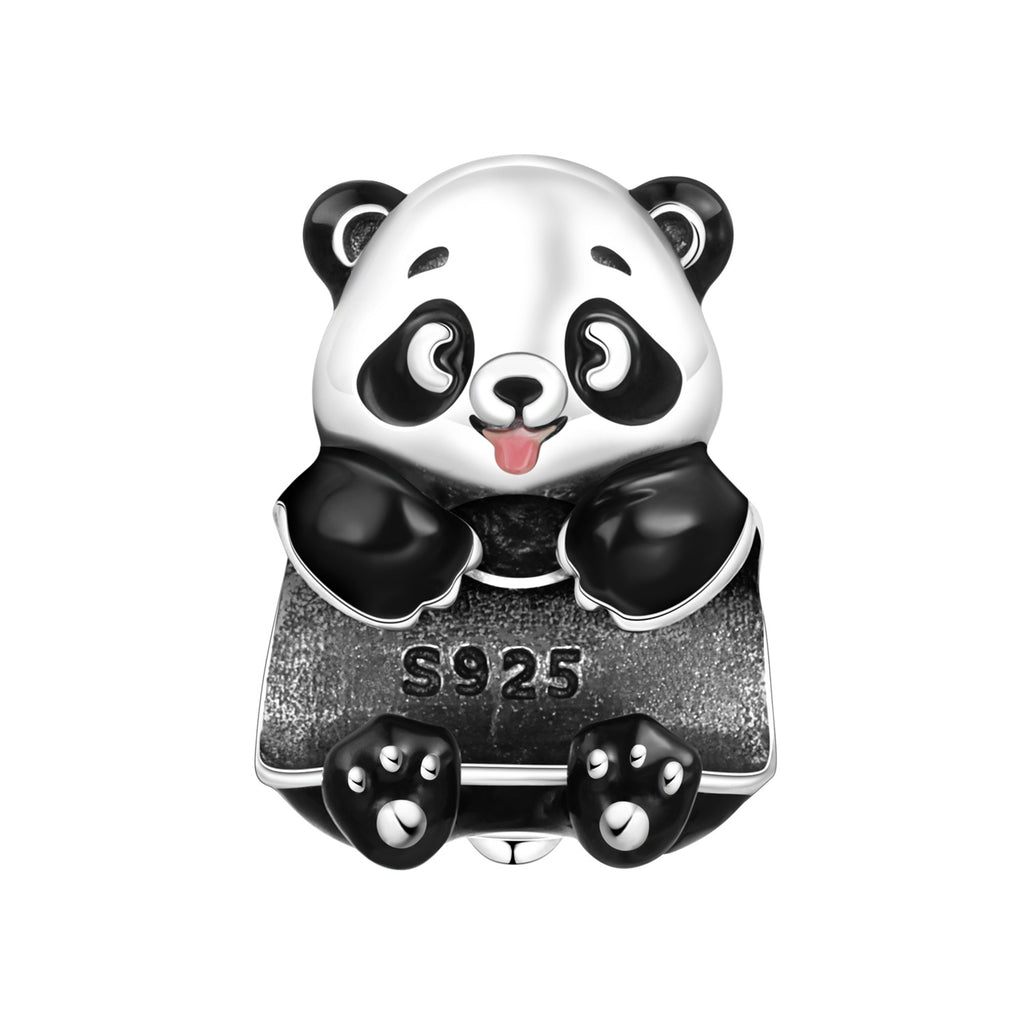 Bamboo mignon Panda bricolage perles de cuivre pendentif accessoires