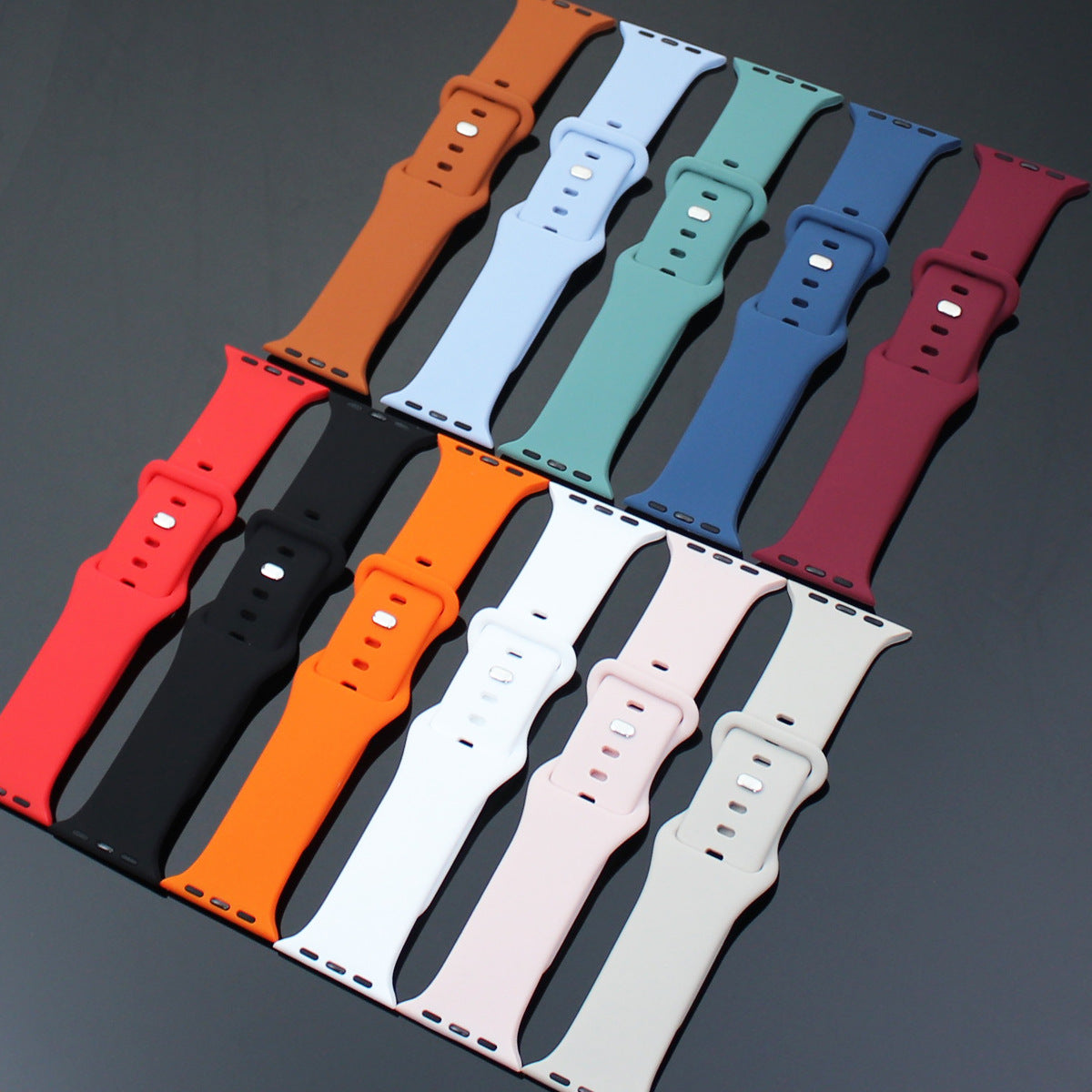 Bracelet en silicone de couleur solide Horoscope papillon Buckle monochrome Silicone