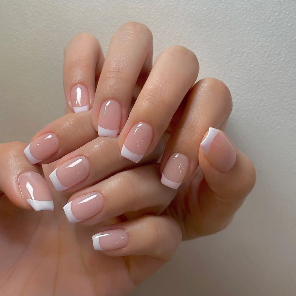 Portable courte Leopard-print Contraste couleur Bow Fake Nails Tip-style