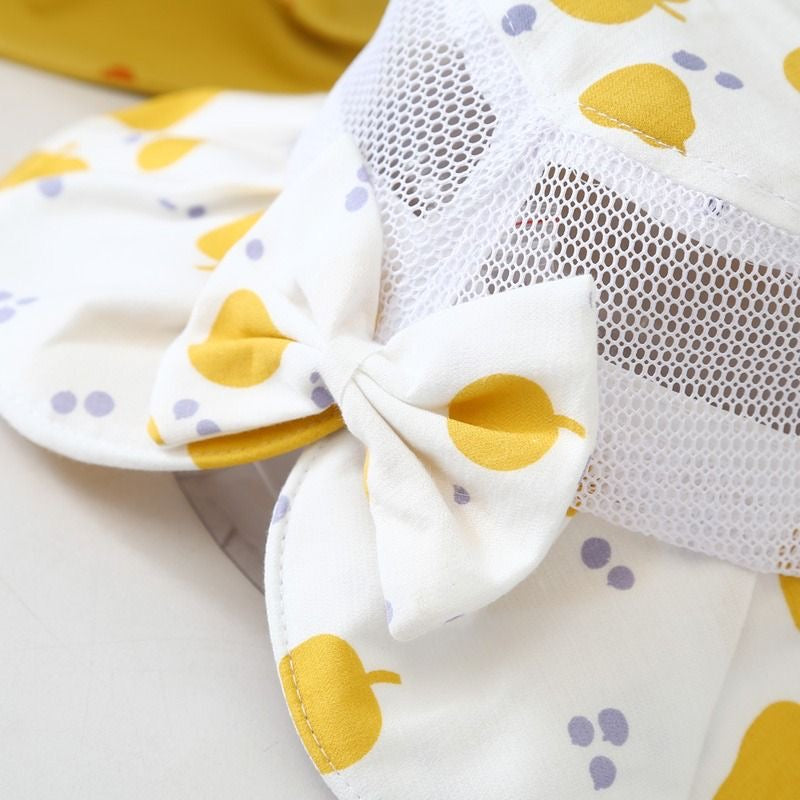 Enfants amusant imprimé Bowknot décoratif tissu net de patchwork respirant et cool doux F