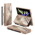 Galaxy Z Fold5 écran pliant téléphone mobile cas de téléphone Flip en verre créatif