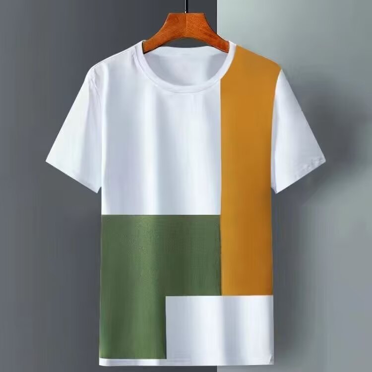 T-shirt en soie de glace courte d'été Hommes