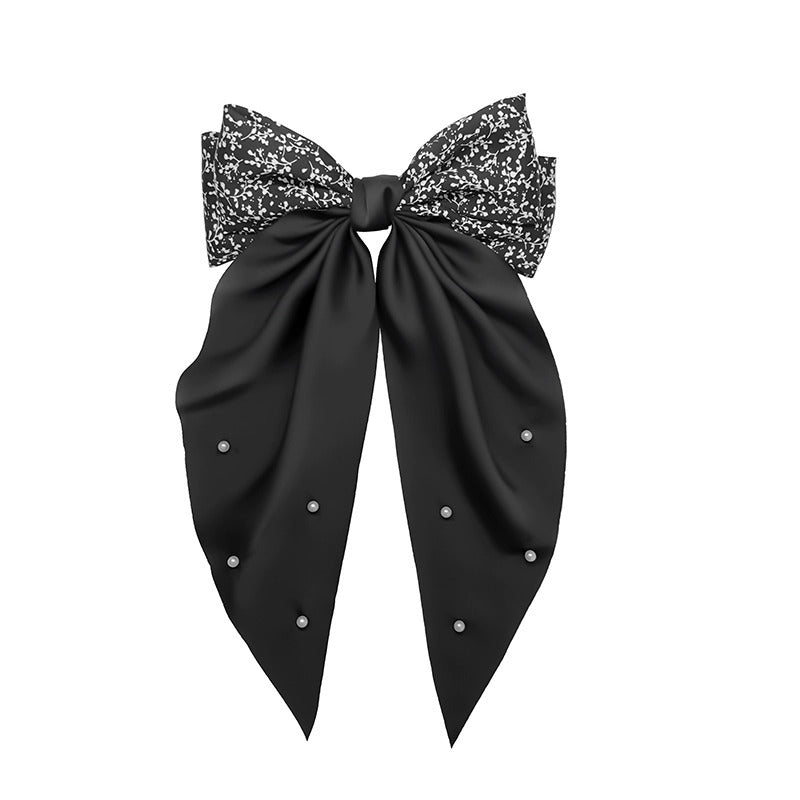 Floral Pearl Bow Coiffure Grande épingle à cheveux Femmes