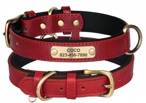 Collier de chien respirant Retro en cuir