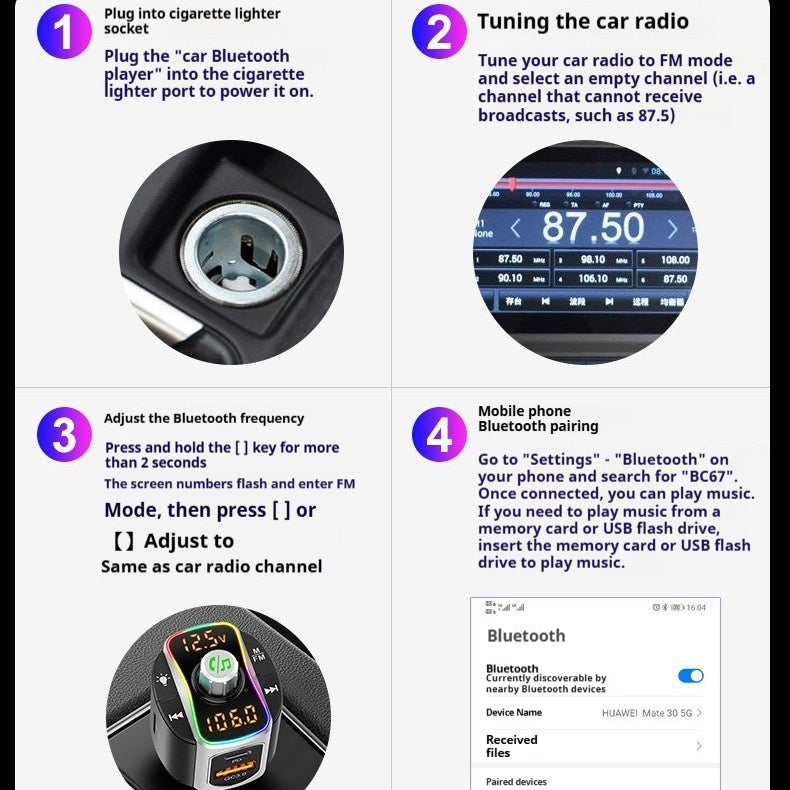 Double écran Double écran récepteur Bluetooth de voiture MP3