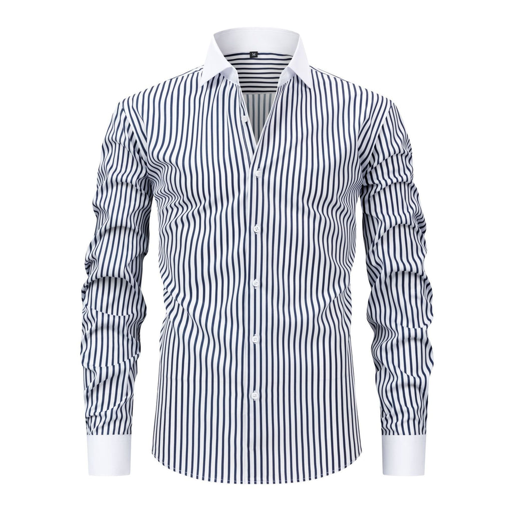 Jiana European and American Plus Size pour homme Col Windsor Manches longues