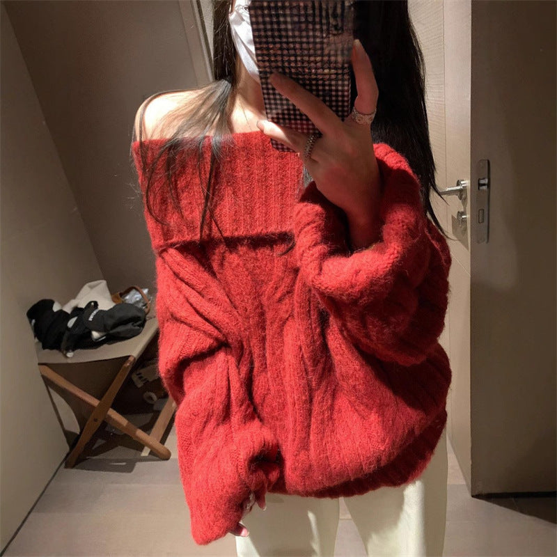 Haut en mailles de vison doux et moelleux