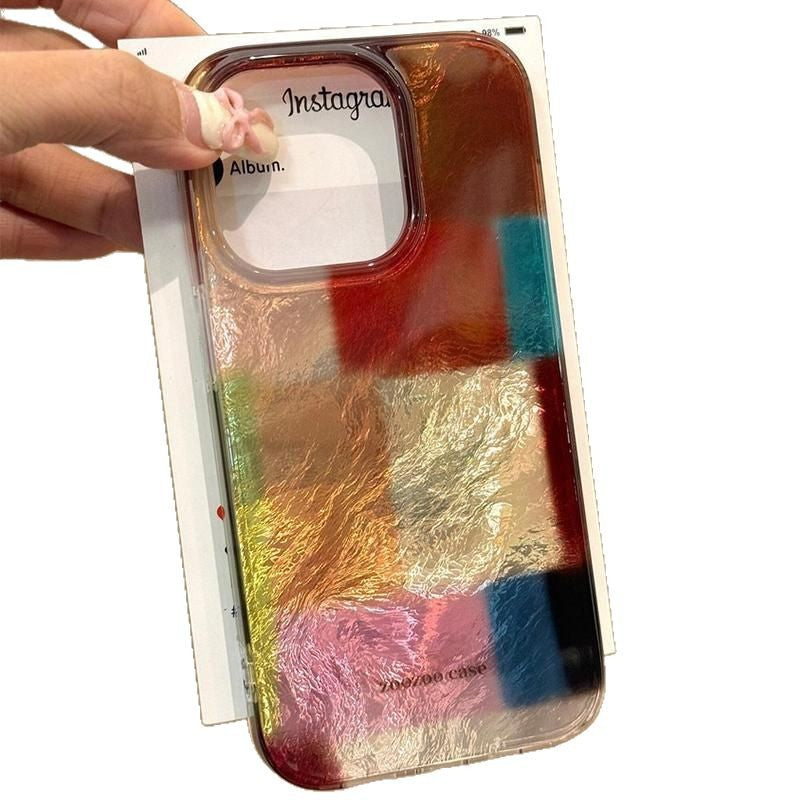 Étui de téléphone en Plaid carré coloré