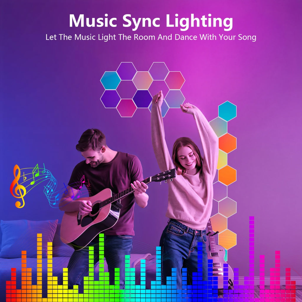 Hexagon Lights 10 Pack LED Wall Panels