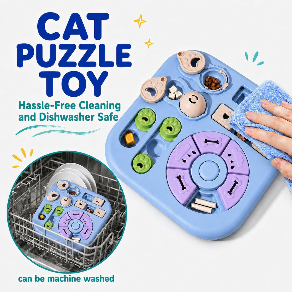 Jouet interactif de puzzle chat