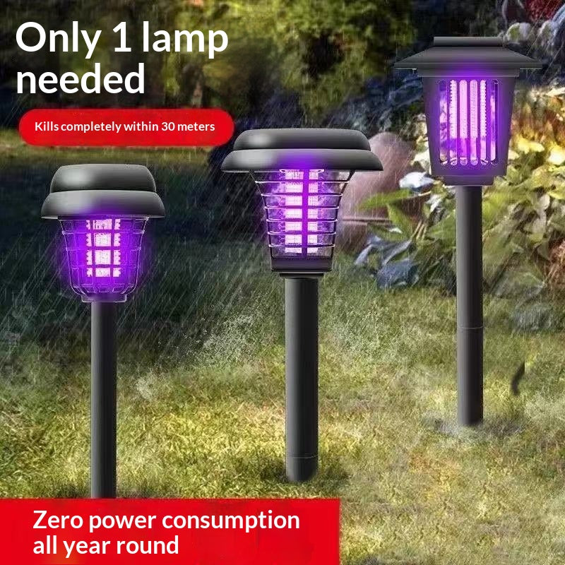 Cour extérieure à énergie solaire et lampe de jardin Mosquito-Repulsive