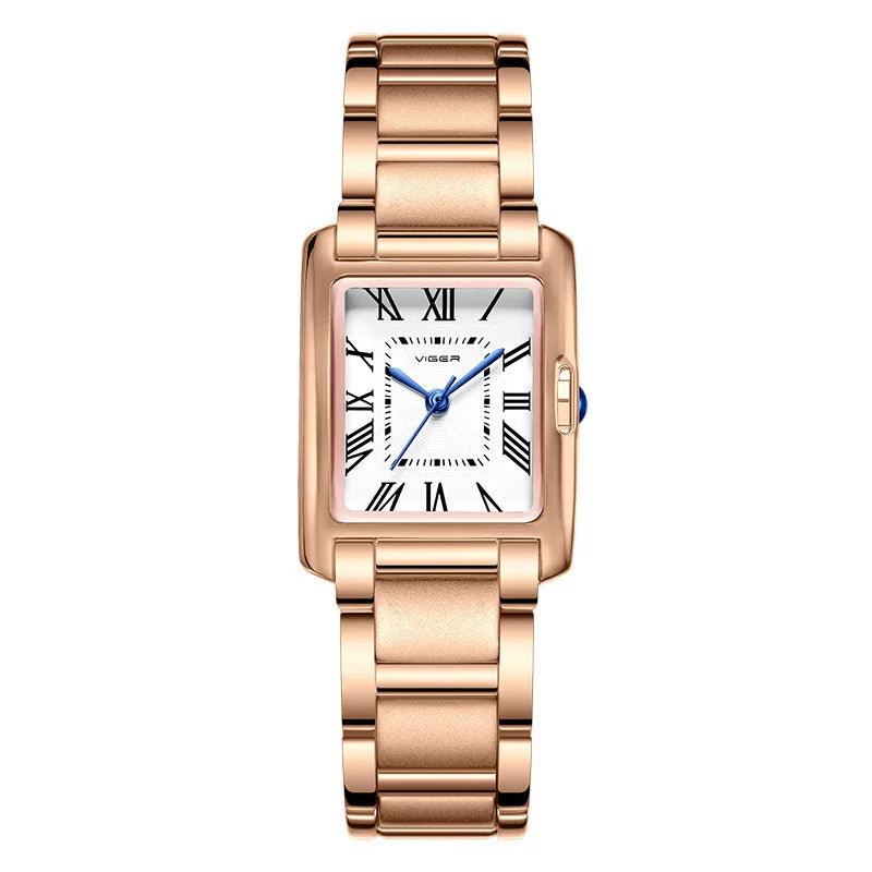 Vagran Needle Square Femmes Retro Mode Petite montre carrée