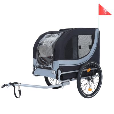 Grande remorque à vélo pliante pour chiens 120LB Capacité Transporteur d'animaux de compagnie tout-terrain