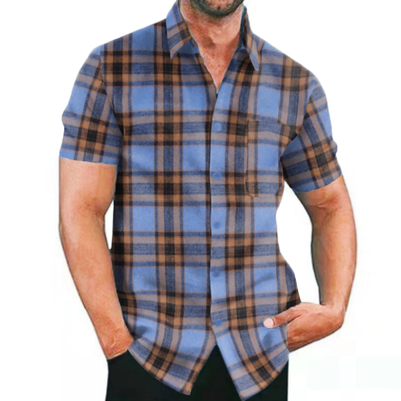 Men's dyed and woven leather shirt