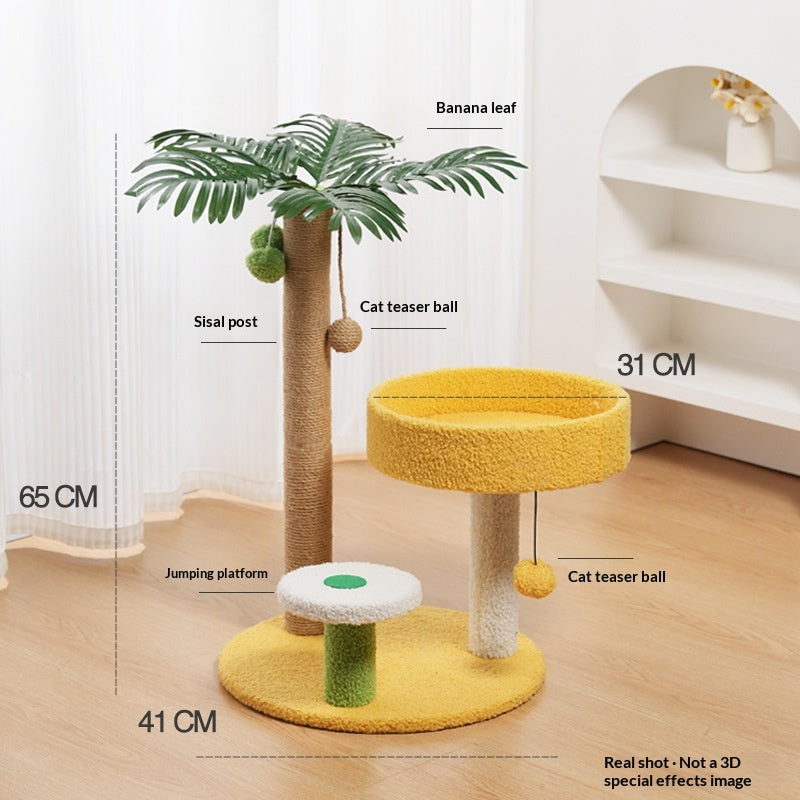 Arbre Cat compact avec lit Cat intégré et jouets