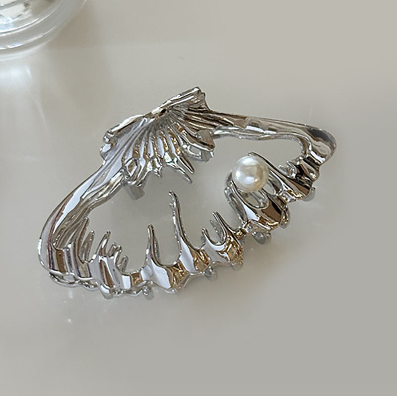 Clip de cheveux métallisé de luxe Hollow Shell