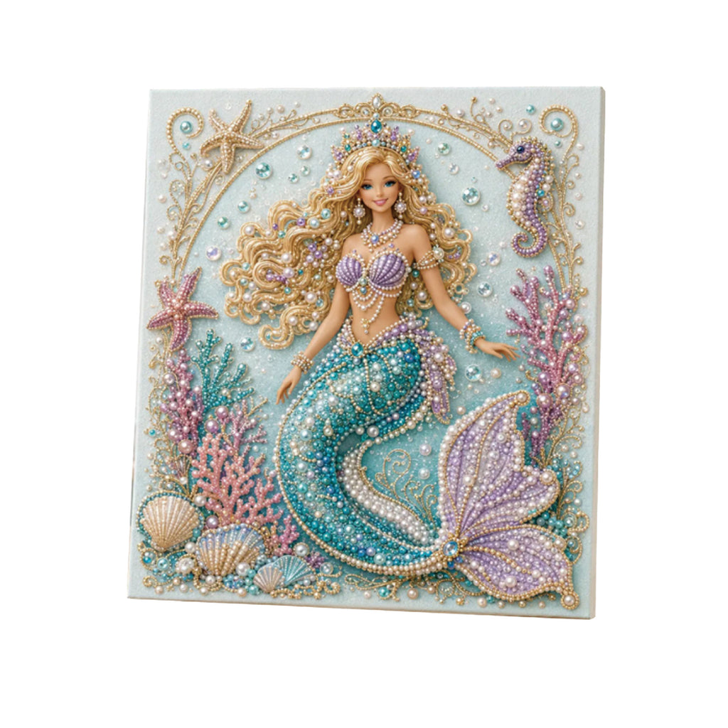 Peinture décorative de la sirène marine Pearl Strass